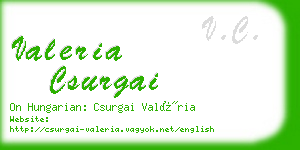 valeria csurgai business card